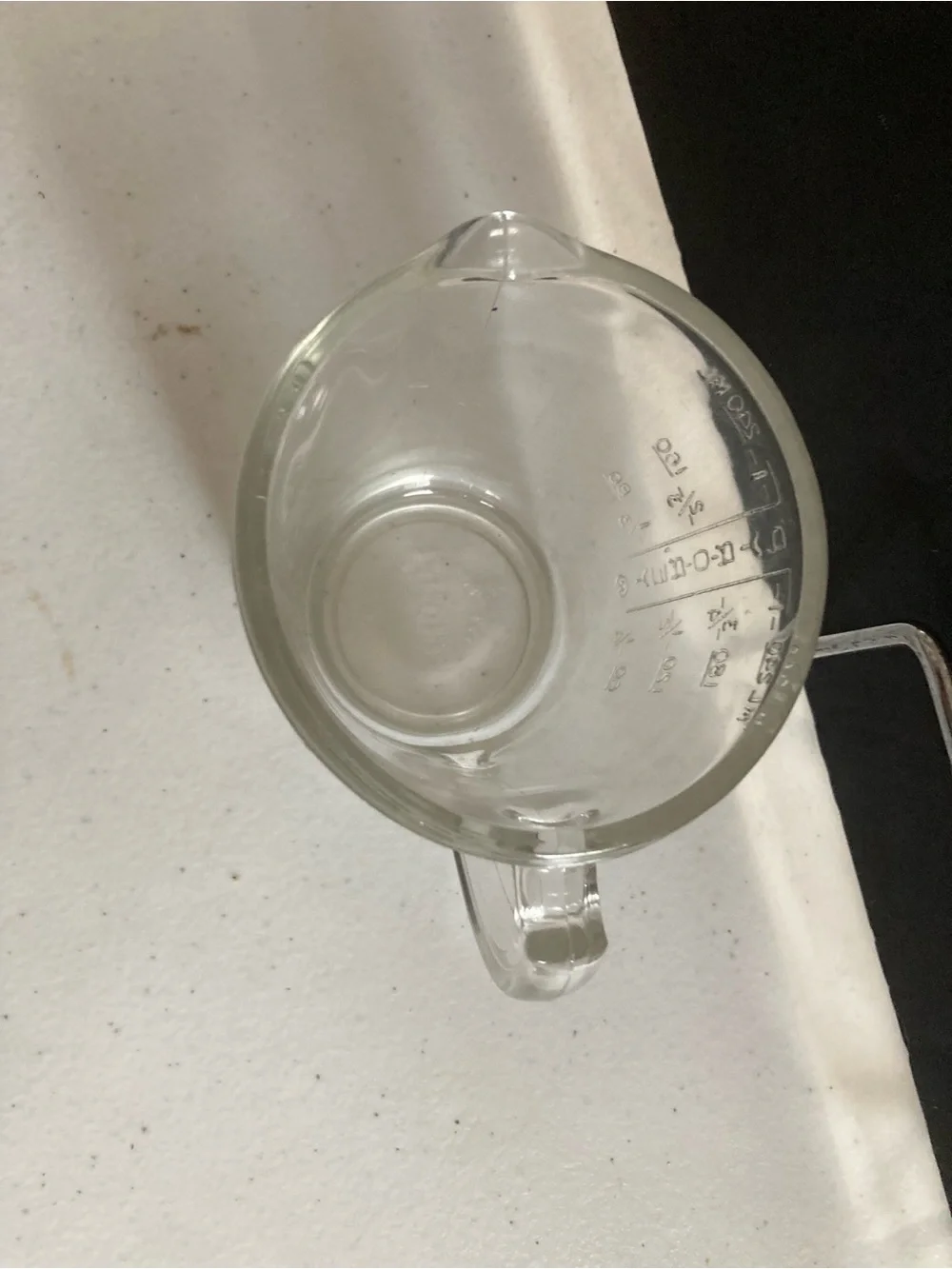 Pyr O Rey Clear Glass Measuring Cup w/Spout Handle Vintage Pyrorey Mexico